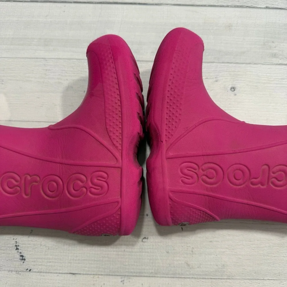 Crocs kids pink rain boots child size 10